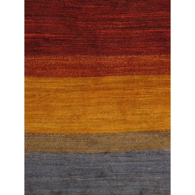 Tribal Vintage Hand-Knotted Persian Gabbeh Rug 4'5" X 7'9" For Sale - Image 3 of 6