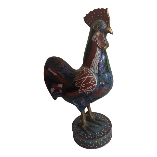 Late 19th Century Chinese Cloisone Rooster For Sale