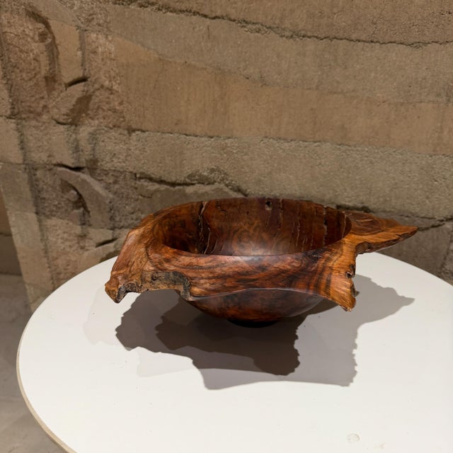 For your consideration, a handcrafted wooden bowl, likely walnut burl, created by artist J.S. Greenwald in October 2014....