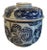 18th Century Chinese Kangxi Blue & White Porcelain Jar and Cover For Sale