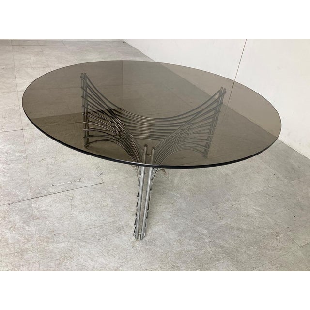 Space Age Chrome Wire Coffee Table, 1970s For Sale - Image 12 of 13