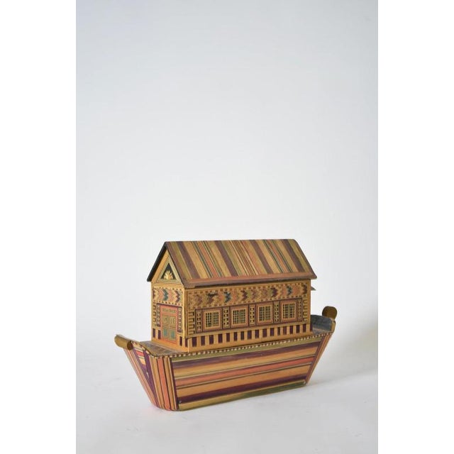 Vintage Straw Marquetry Box, 1970s For Sale - Image 3 of 6