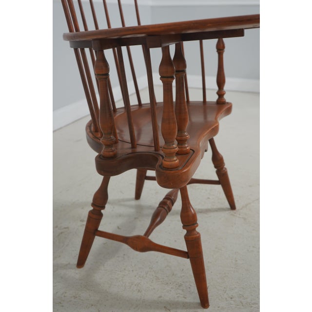 Frederick Duckloe Oak, Cherry, and Walnut Comb-Back Windsor Desk Writing Chair For Sale - Image 9 of 18