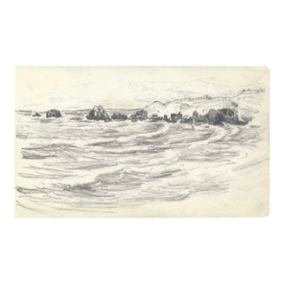 1907 Coastal Japan Landscape Drawing For Sale