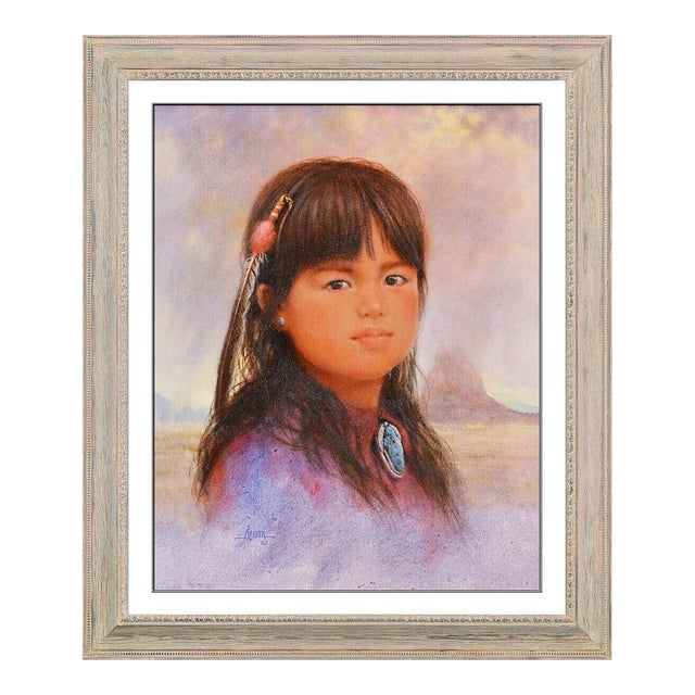 Mid 20th Century Little Navajo Girl, Jim Abeita For Sale
