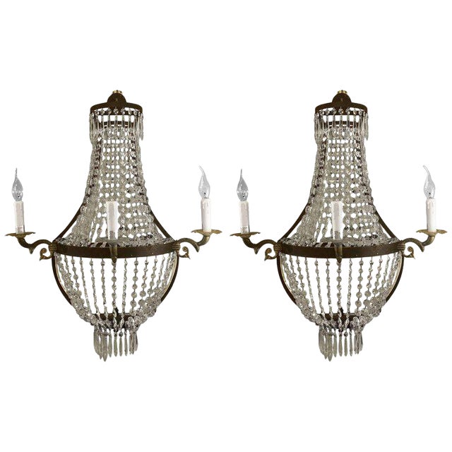 Timothy Oulton Empire Niermann Weeks Style Three Light Sconces A Pair Chairish