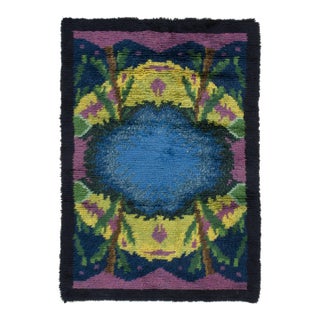 Vintage Swedish Rya Wool Rug With Abstract Design by Rug & Kilim, 1950-1959 For Sale