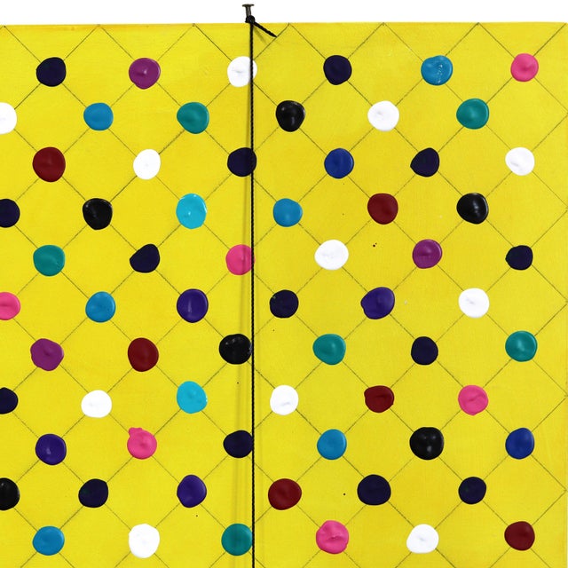 Wood Yellow Smudge - Original Contemporary Pop Art Painting on Wood by Jamie Burmeister For Sale - Image 7 of 9