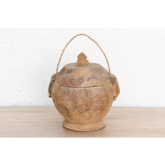 Asian Antique Asian Wood Food Bowl For Sale - Image 3 of 9