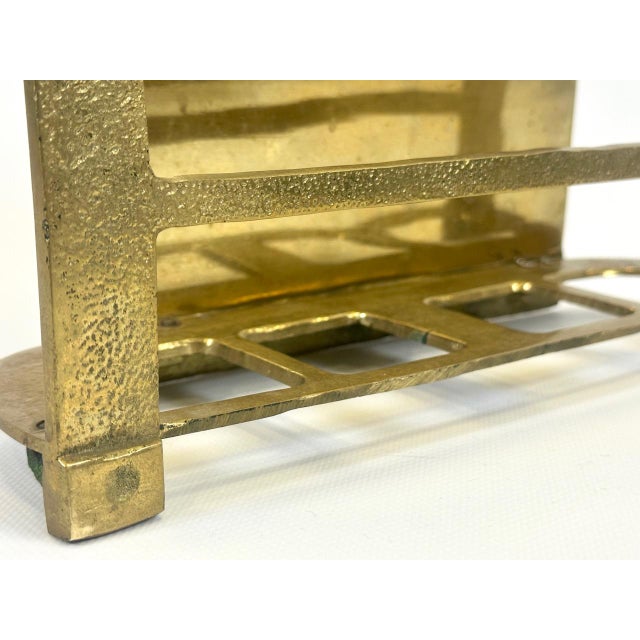 Art Deco Brass Magazine Rack, 1960s For Sale - Image 11 of 12