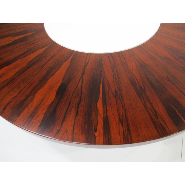 1970s Rare Milo Baughman Rosewood Lazy Susan Coffee Table for Thayer Coggin For Sale - Image 5 of 13