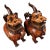 Late 20th Century Pair of Gilt Bronze Cloisonné Enamel Mythical Beast Incense Burners For Sale