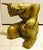 Vintage Gilded Carved Wood Asian Figural Side Table With Glass Top Circa 1980s For Sale - Image 4 of 15