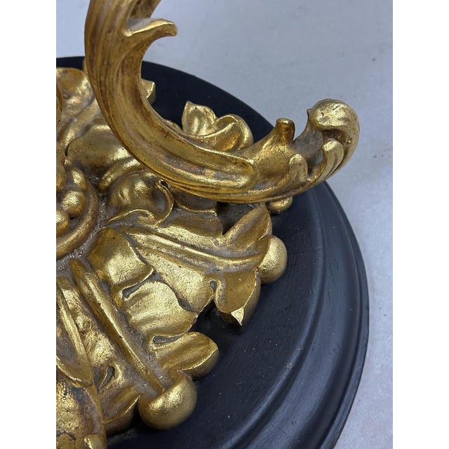Textile Antique Sculptural Gilded Wooden Floor Lamp, 1920s For Sale - Image 7 of 10