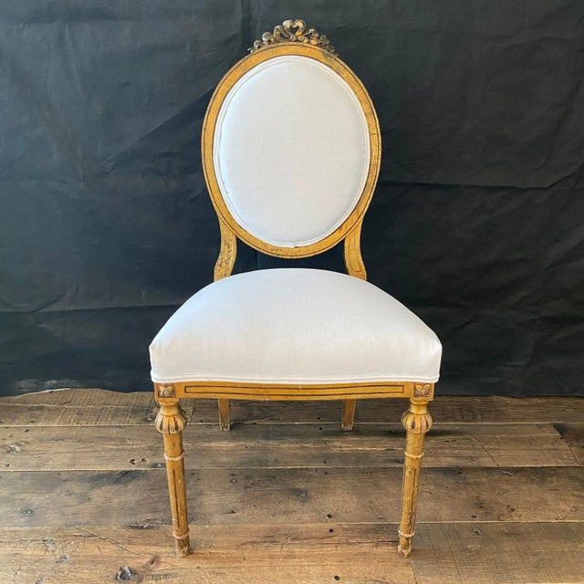 French Louis XV Giltwood Dining Chairs -Set of 4 For Sale - Image 4 of 12