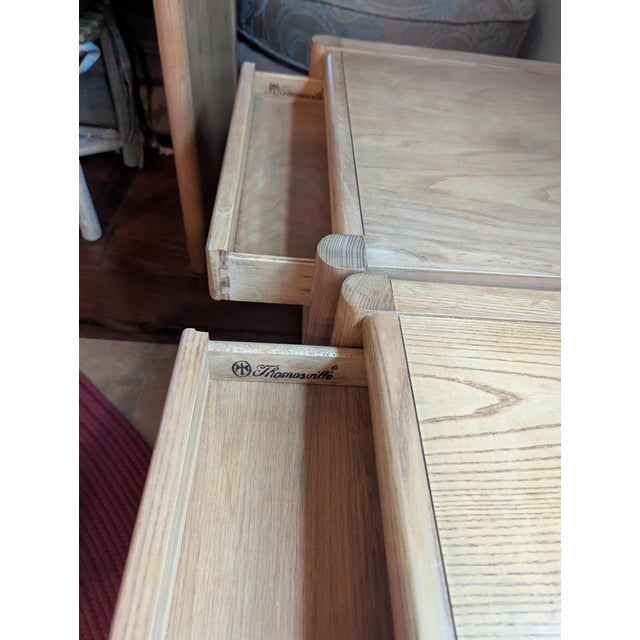 1980s 1980s Thomasville Light Oak - 2 End Tables - Living Room For Sale - Image 5 of 9
