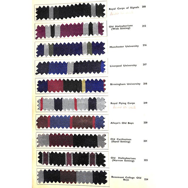 Mid 20th Century Regimental Club & Old Boys' Colours Necktie Swatchbook For Sale - Image 15 of 18