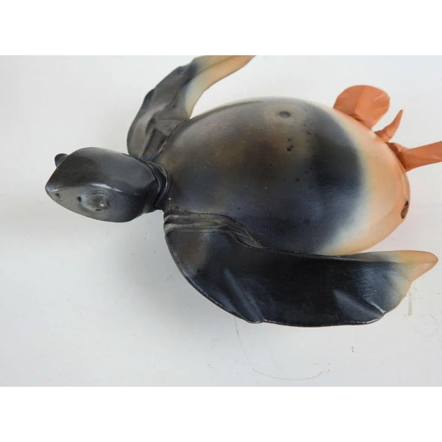 Late 20th Century Artist Studio Pottery Sea Turtle Whistle For Sale - Image 5 of 11