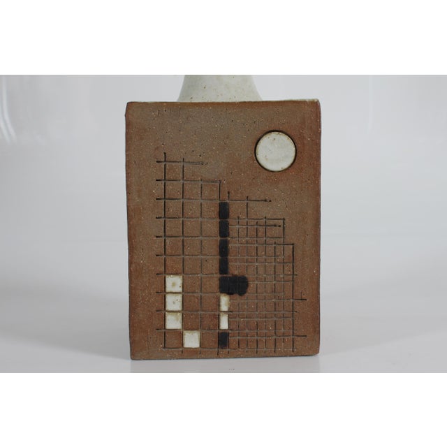 Danis Stoneware Table Lamp with Graphic Decor by Hans Still for Axella, 1970s For Sale - Image 11 of 12
