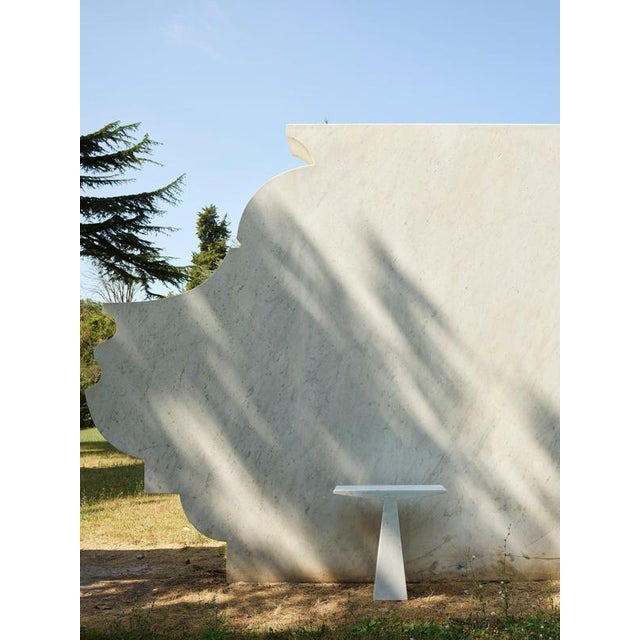 Alcm Console Table in Bianco Carrara Marble by Bufalini Design For Sale - Image 14 of 18