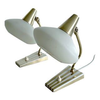 Vintage Bedside Table Lamps, 1950s, Set of 2 For Sale