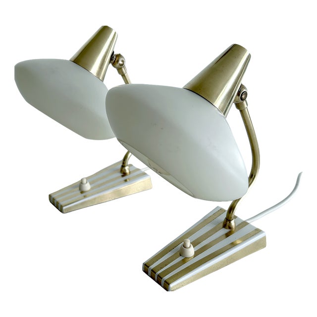 Vintage Bedside Table Lamps, 1950s, Set of 2 For Sale