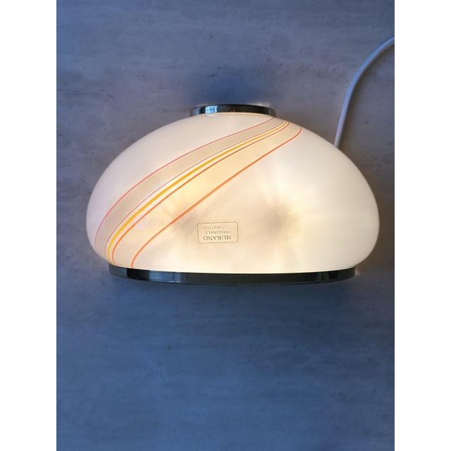 Beige Murano Glass Swirl Striped Sconce, 1970 For Sale - Image 8 of 18