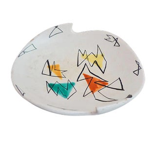 French Ceramic Plate by Marius Bessone for Vallauris, 1950s For Sale