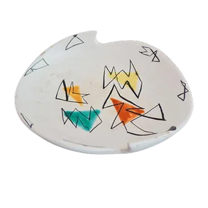 French Ceramic Plate by Marius Bessone for Vallauris, 1950s