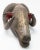 Folk Art Wood and Metal Plate Marka Ram Mask For Sale - Image 3 of 11