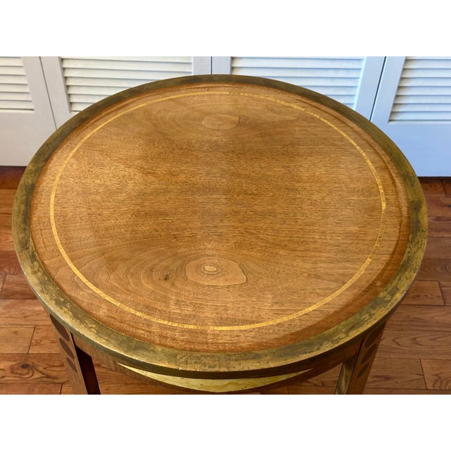 Camel 1930s Art Deco Round Center Table For Sale - Image 8 of 12