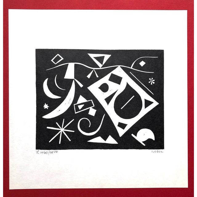 Otto Nebel, Painting l.460, 1954, Linocut, Paper For Sale - Image 4 of 6