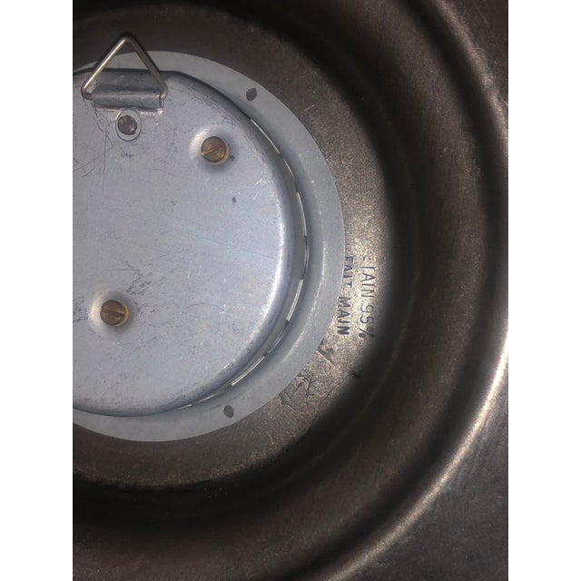French French Vintage Baromaster 95% Fine Pewter Aneroid Barometer For Sale - Image 3 of 7