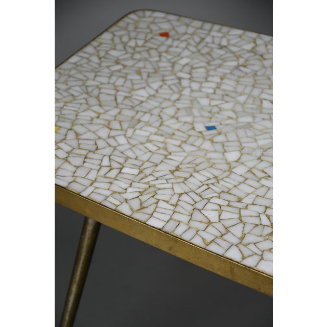 Mid-Century Brass and Glass Mosaïc Coffee Table by Berthold Müller, 1955 For Sale - Image 6 of 18