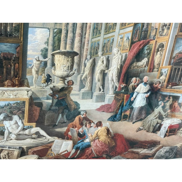 Mid 20th Century Massive Framed Pannini “Gallery of Views of Ancient Rome” — Grand Tour Architectural Fantasy, 57" For Sale In Phoenix - Image 6 of 12