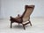 Vintage Scandinavian Lounge Chair in Leather, 1970s For Sale - Image 12 of 18