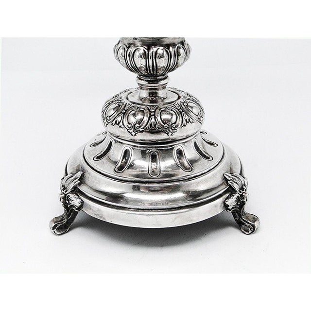 Art Nouveau Bowl on Stand with Flute Vase, 1900s For Sale - Image 5 of 13