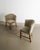 Mid-Century Danish Wooden & Velvet Armchairs, 1940s, Set of 2 For Sale - Image 4 of 8