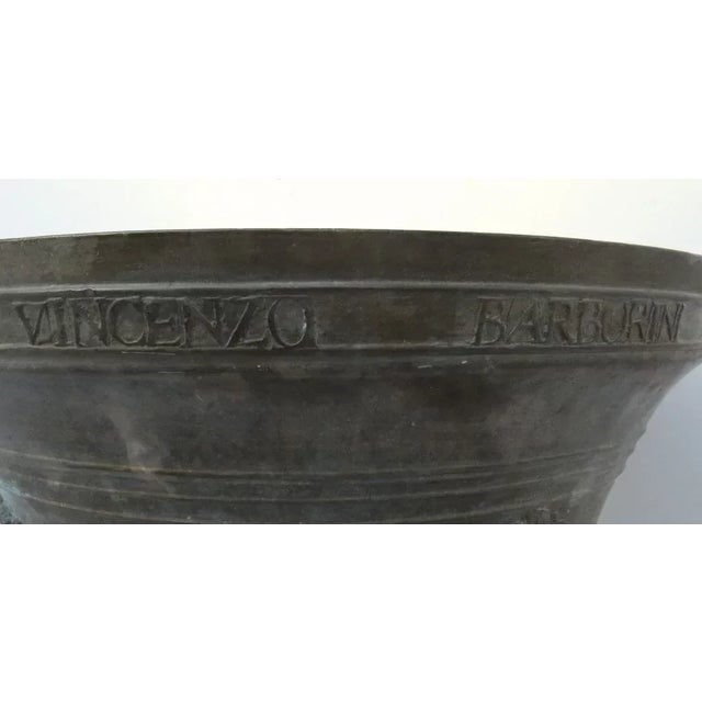 Bronze Mortar by Vincenzo Barborini Italy 19th Century Planter For Sale In Denver - Image 6 of 8