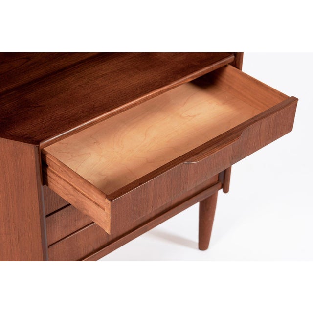 Mid Century Danish Teak Wood Corner Bar Cabinet 1960s For Sale - Image 11 of 13