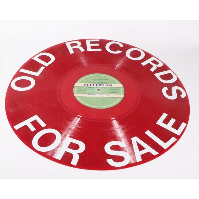Late 20th Century Vintage Record Album Converted to Advertising Sign Old Records for Sale For Sale - Image 5 of 8