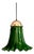 Pendant Light in Scalloped Green Opaline Glass from Peill & Putzler, 1970s For Sale