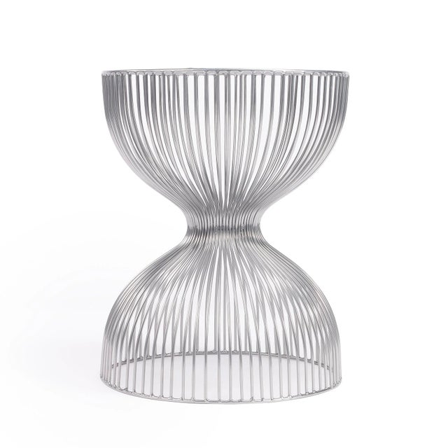 The open hour-glass figure of this Nicholas Iron Cage adds dimension and texture. The silver finish adds depth while the...