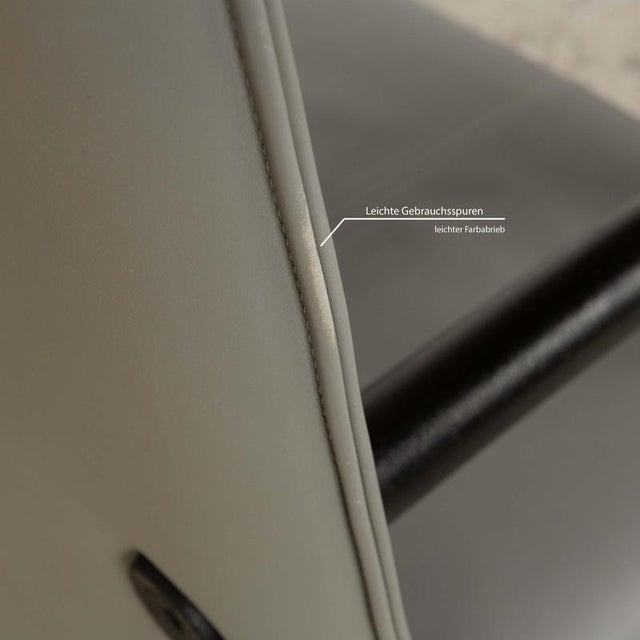 T-Line Armchairs in Grey and Black Leather from Arflex, Set of 4 For Sale - Image 6 of 12