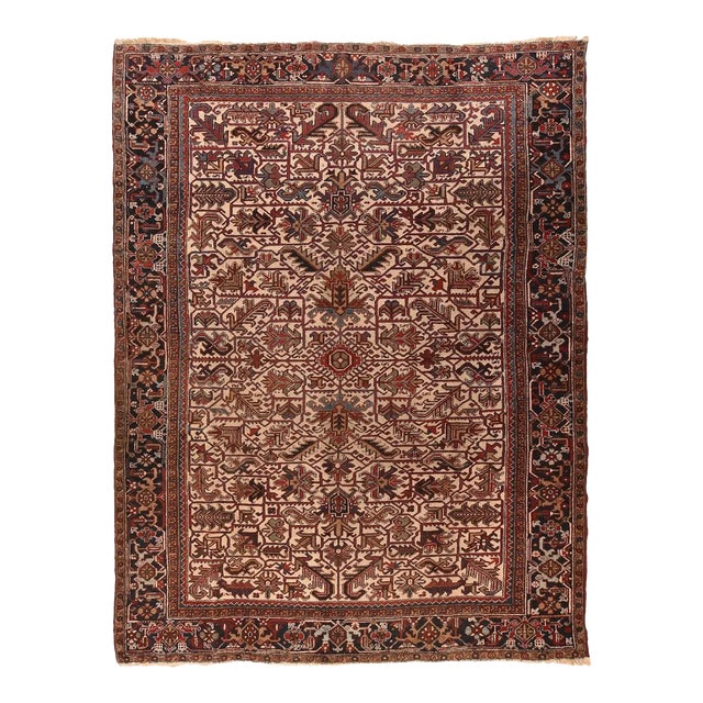 Antique Heriz Rug 8'2'' x 10'7'' For Sale