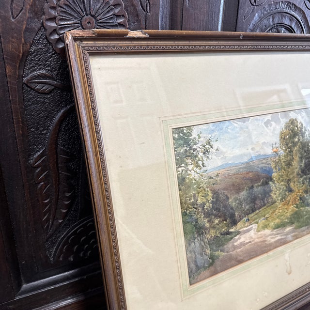 Early 20th Century Antique English Landscape Watercolor For Sale - Image 5 of 11