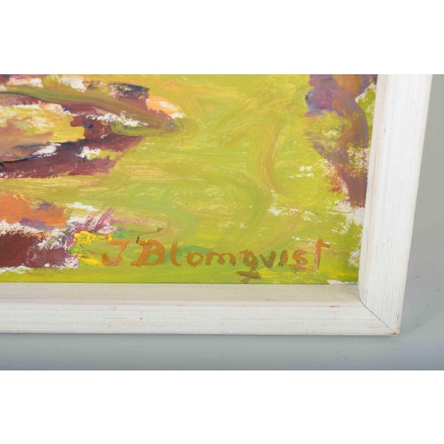 Inge Blomqvist, Landscape Composition, Oil on Panel For Sale - Image 4 of 6