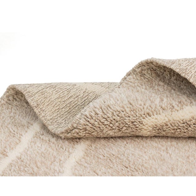 Beige Hand-Knotted Wool Premium Rug by Azele Studio For Sale - Image 8 of 10