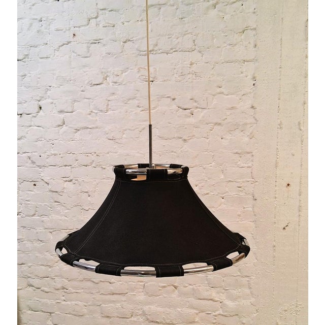 Black and Chrome Ceiling Lamp by Anna Ehrner for Ateljé Lyktan, 1970s For Sale - Image 6 of 12