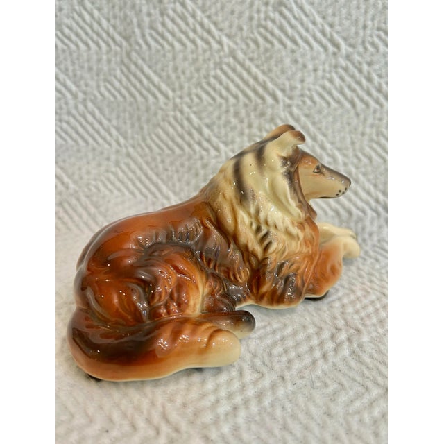 Lefton 1985 Lefton Porcelain Lassie Collie Dog Figurine For Sale - Image 4 of 7